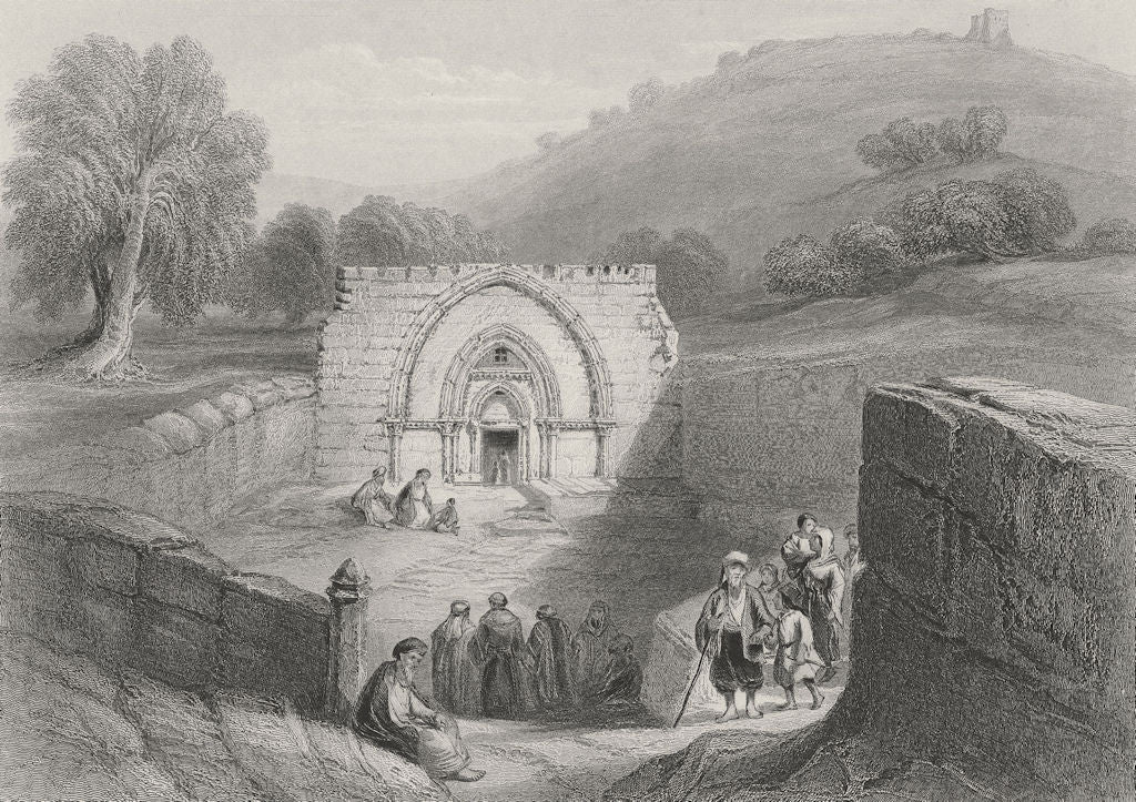 ISRAEL. Tomb of Virgin, Jerusalem-Bartlett 1847 old antique print picture